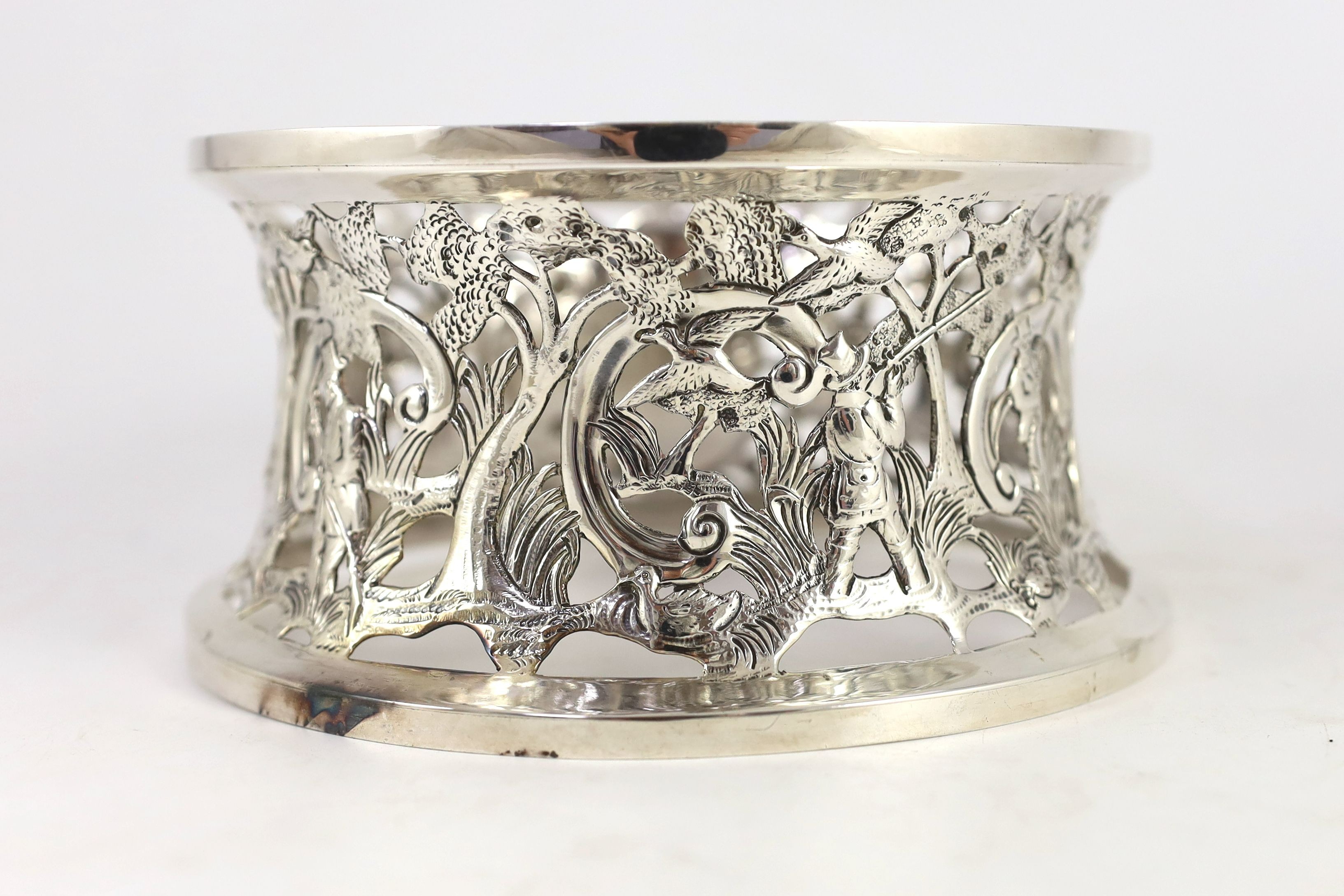 A George III Irish silver dish ring, maker, R.B?